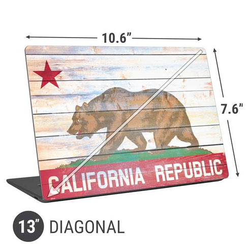 California Flag Light Wood Universal Laptop 13in (10.6 x 7.6in) Skin